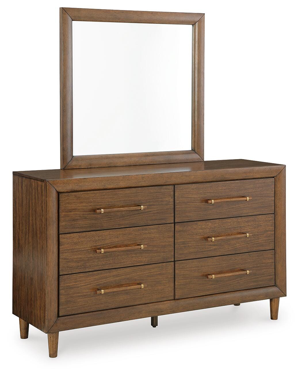 Lyncott Dresser and Mirror - Brown  (B615-SI) - Image 2