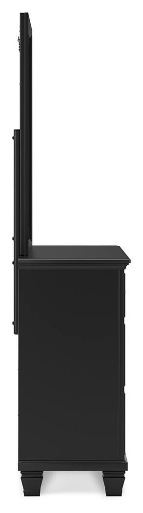 Lanolee Dresser and Mirror - Black  (B687-SI) - Image 5