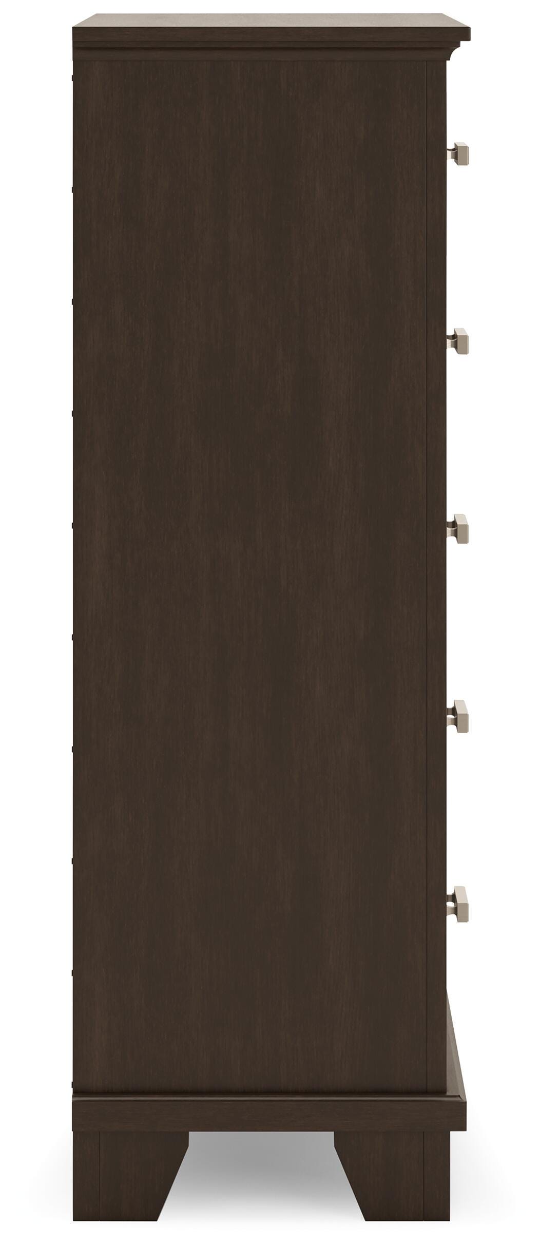 Covetown Panel Bed, Dresser, Mirror, Chest and Nightstand - Dark Brown  (B441-SI) - Image 11