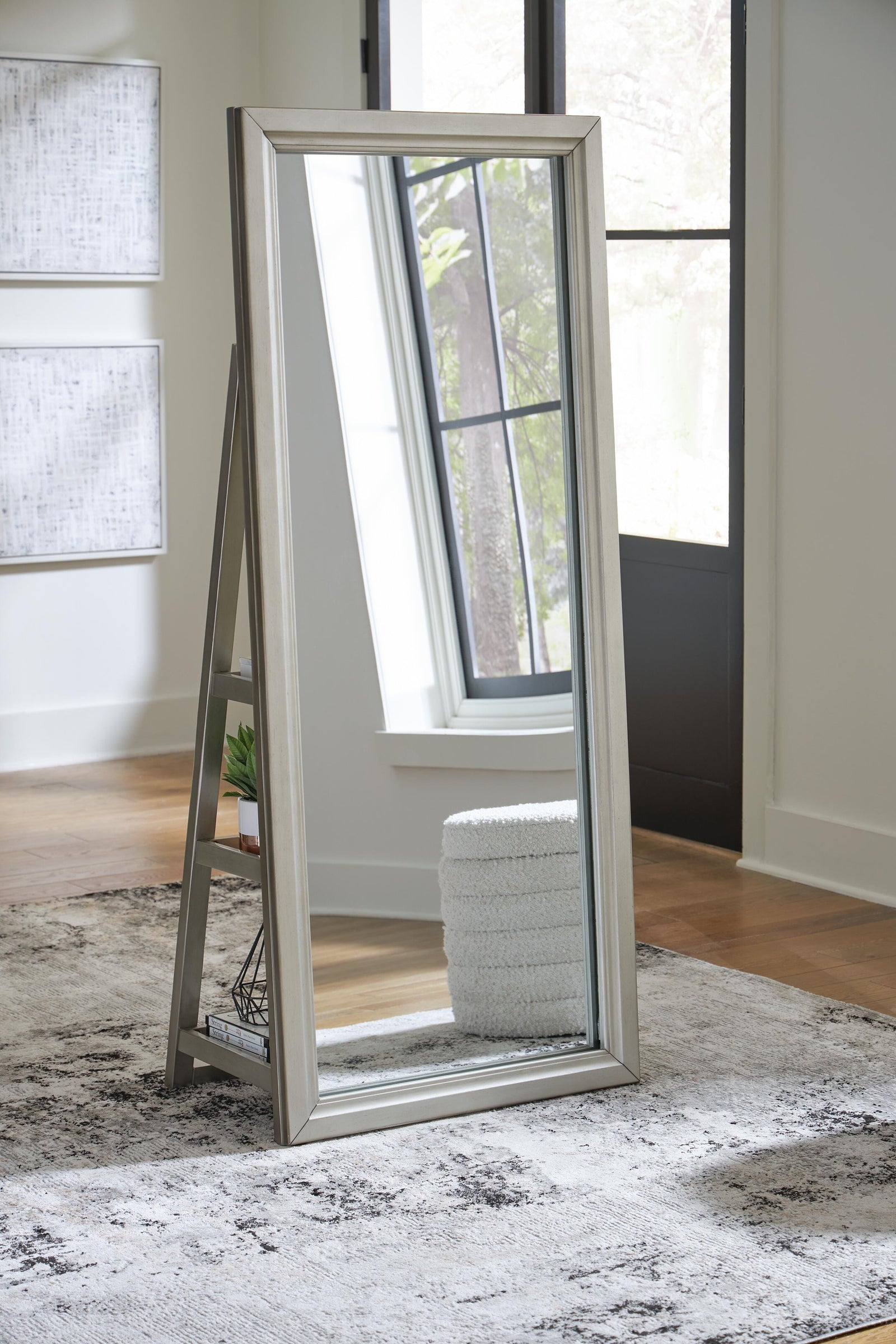 Evesen Floor Standing Mirror/Storage (A8010380-SI) - Image 12