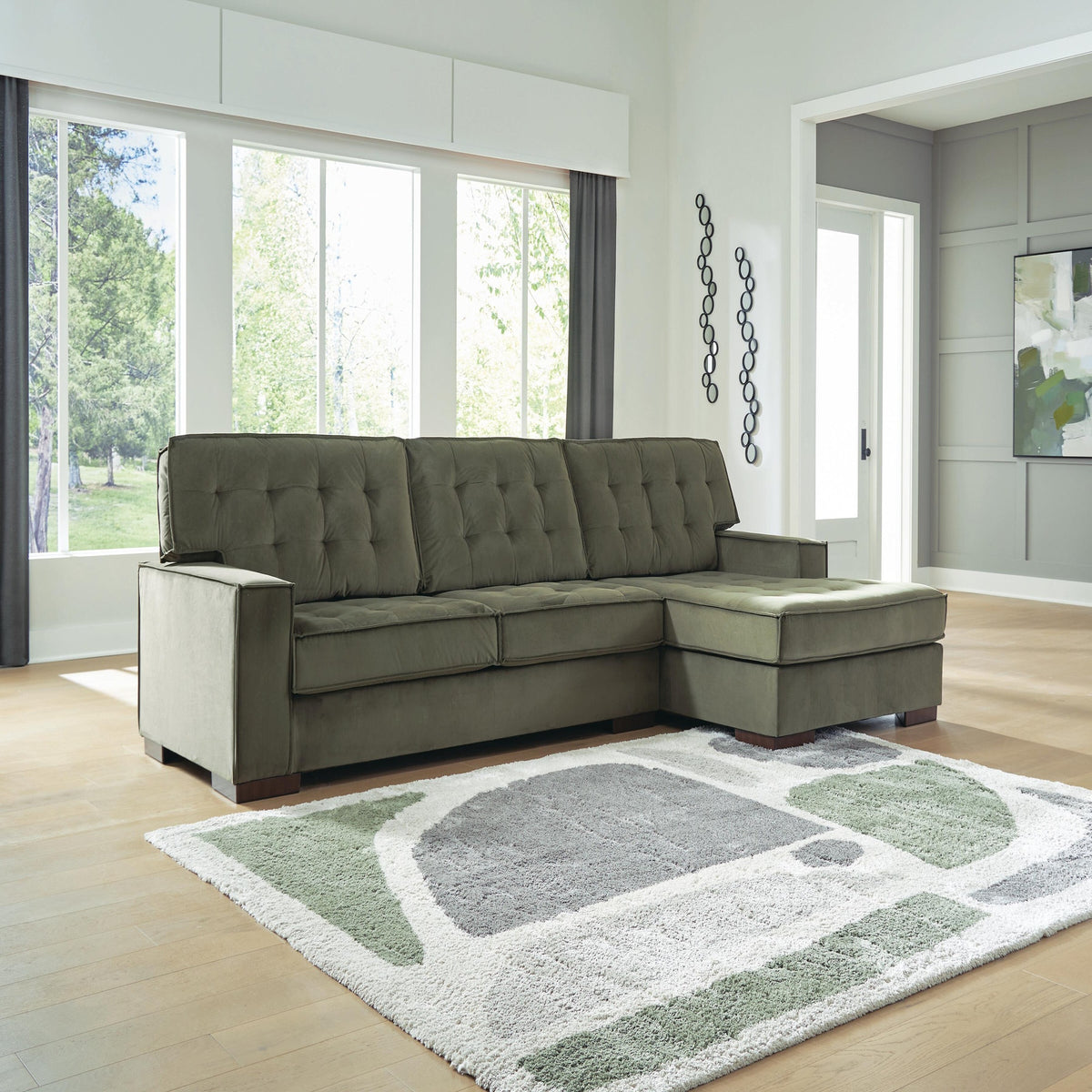 Caspian-Town 2-Piece Sectional with Chaise (PC61702-SI) - Image 2