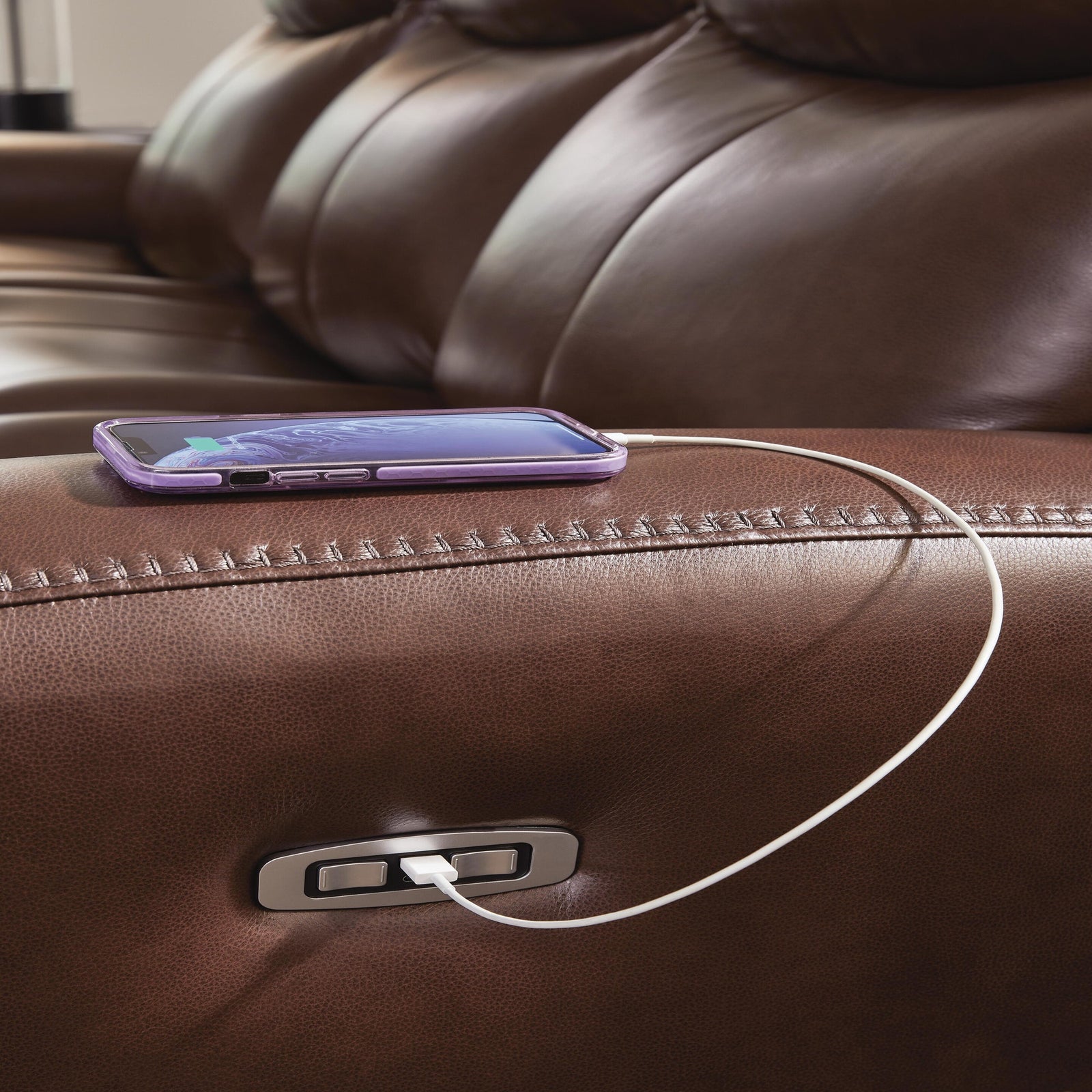 Bexhurst Power Reclining Loveseat with Console (PCU12102-SI) - Image 21