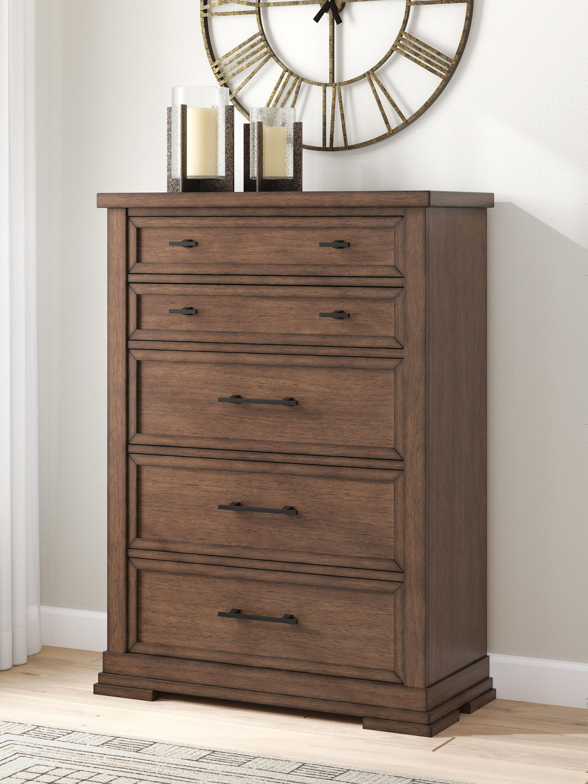 Taffenbrook Chest of Drawers - Medium Brown  (B849-SI) - Image 5