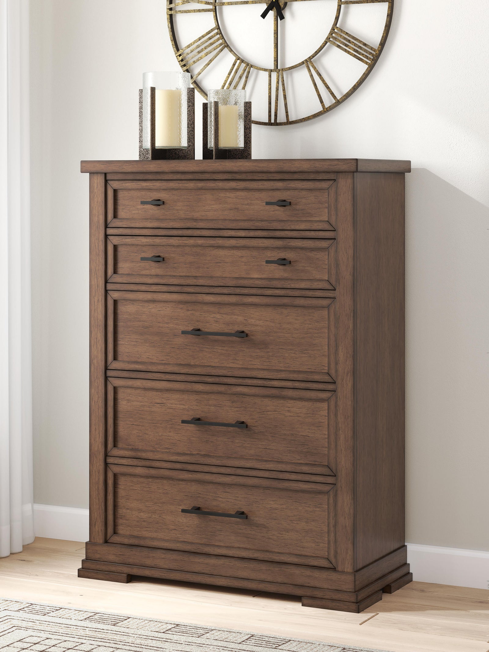 Taffenbrook Chest of Drawers - Medium Brown  (B849-SI) - Image 5