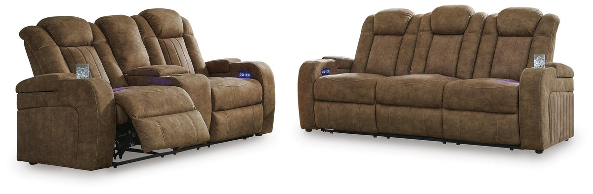 Wolfridge Power Reclining Sofa and Loveseat (60703-SI)