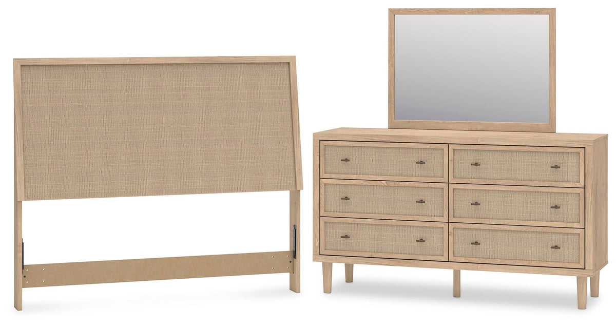 Cielden Panel Headboard, Dresser and Mirror - Two-tone  (B1199-SI) - Image 2