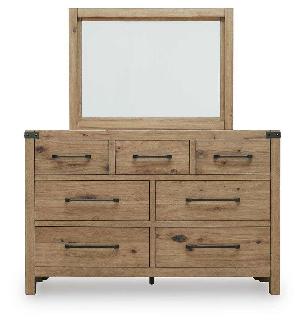 Ridgester Panel Bed, Dresser and Mirror (B858-SI) - Image 2