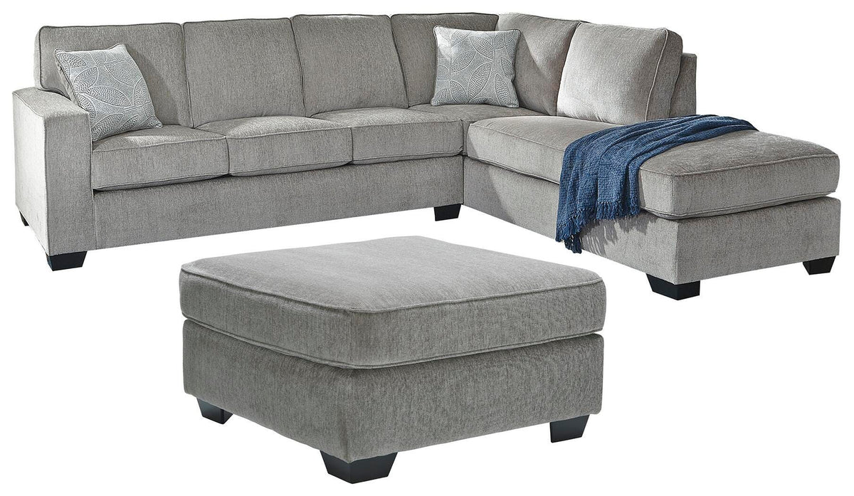 Altari 2-Piece Sectional with Chaise and Oversized Ottoman (87214-SI)