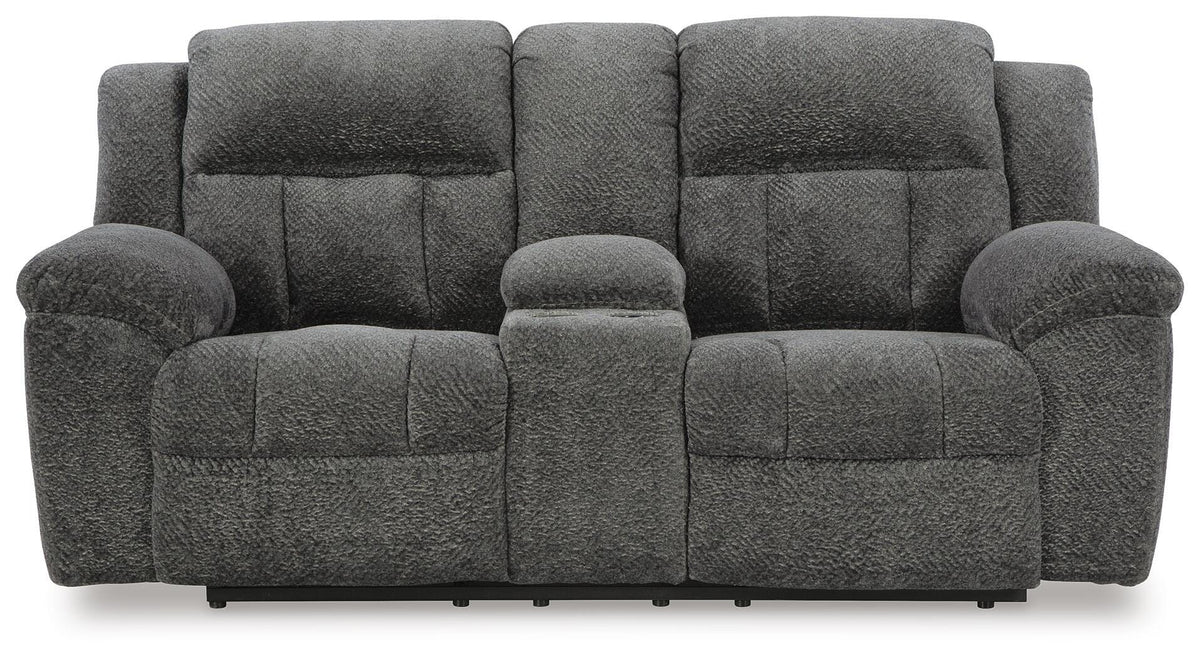 Frohn Reclining Loveseat with Console (37406-SI) - Image 12