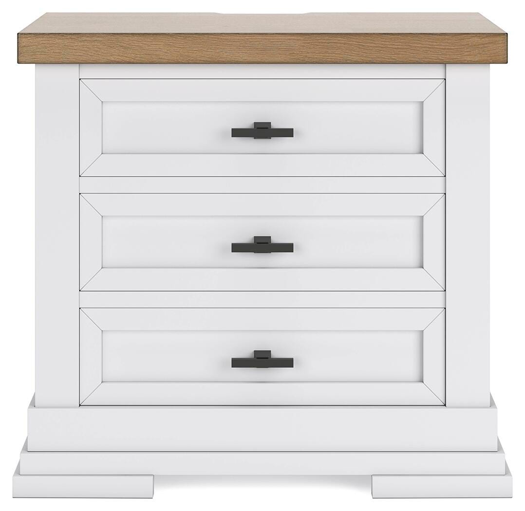 Ashbryn Panel Bed, Dresser, Mirror and 2 Nightstands - White/Natural  (B844-SI) - Image 16