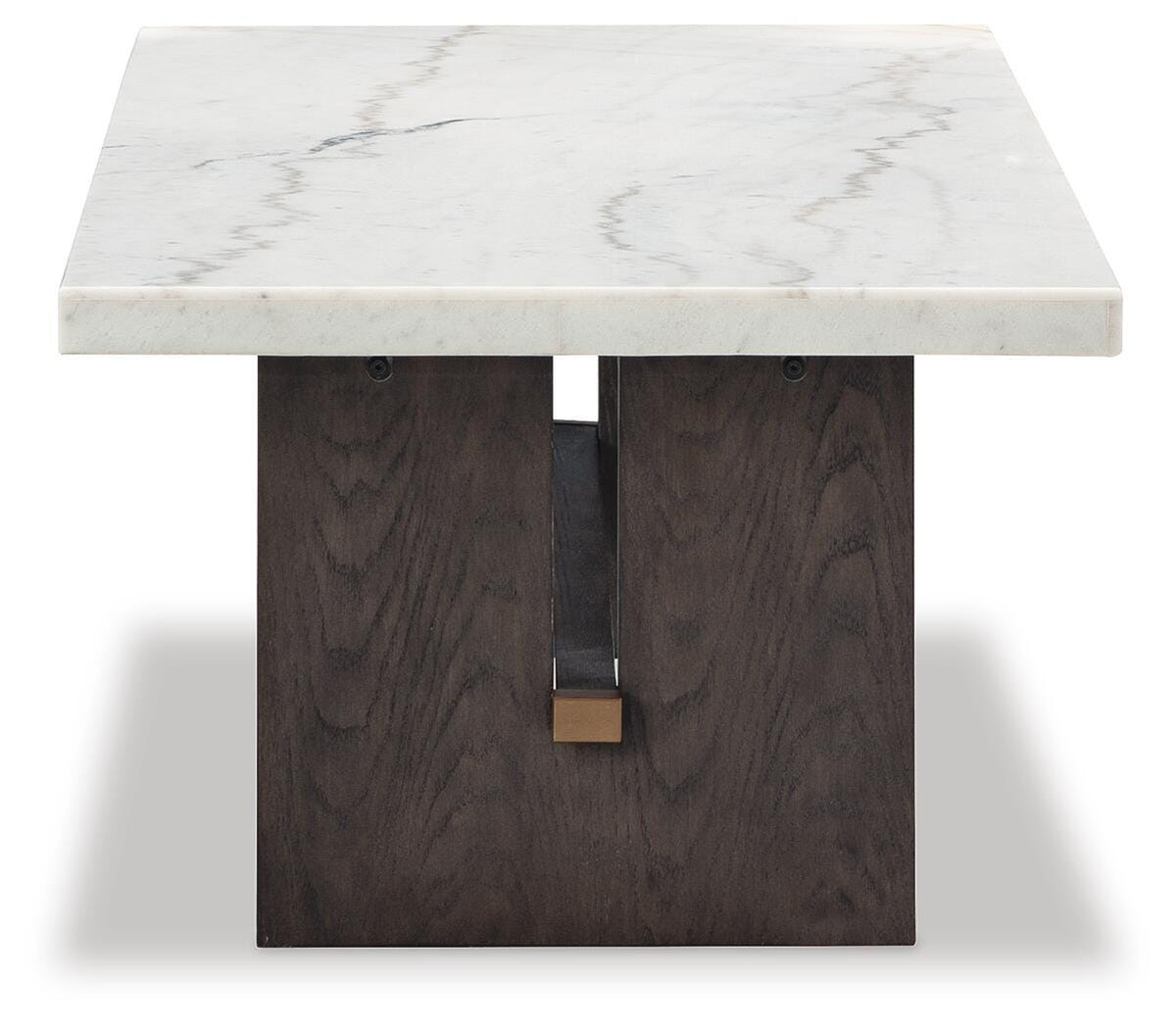 Burkhaus Coffee Table and 2 Ends - White/Dark Brown  (T779-SI) - Image 5