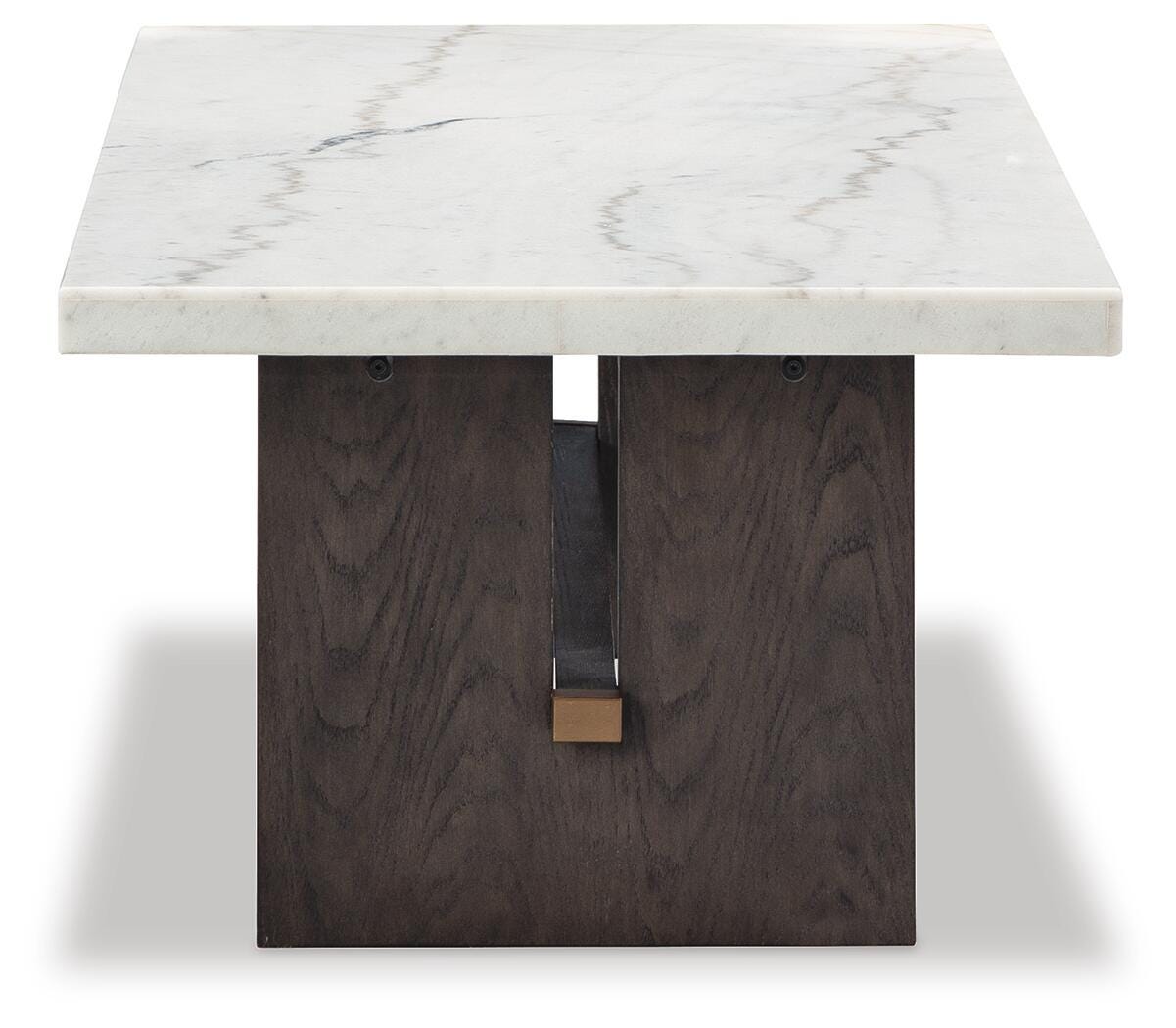 Burkhaus Coffee Table and 2 Ends - White/Dark Brown  (T779-SI) - Image 5