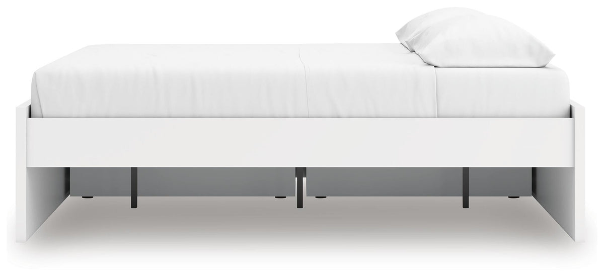 Onita Platform Bed with 1 Side Storage - White  (EB9630-SI) - Image 8
