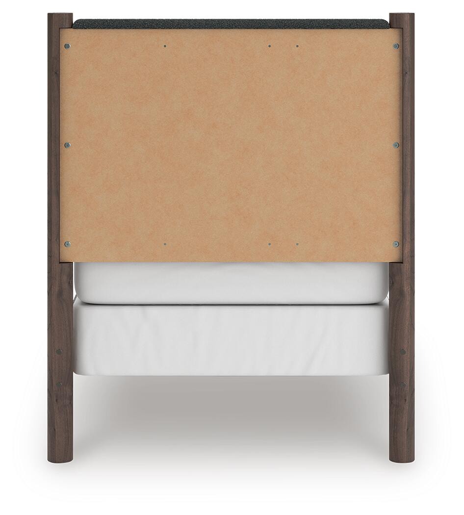 Pamytta Twin Upholstered Panel Bed, Dresser and Mirror (PCB2614-SI) - Image 12
