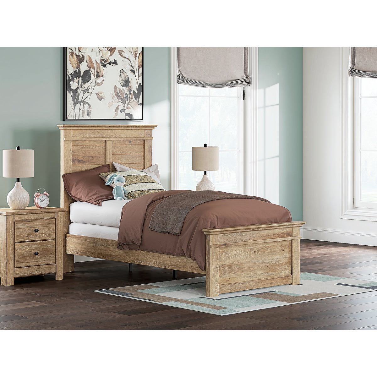 Makidern Twin Panel Bed, Dresser and Mirror (PCB1170-SI) - Image 16