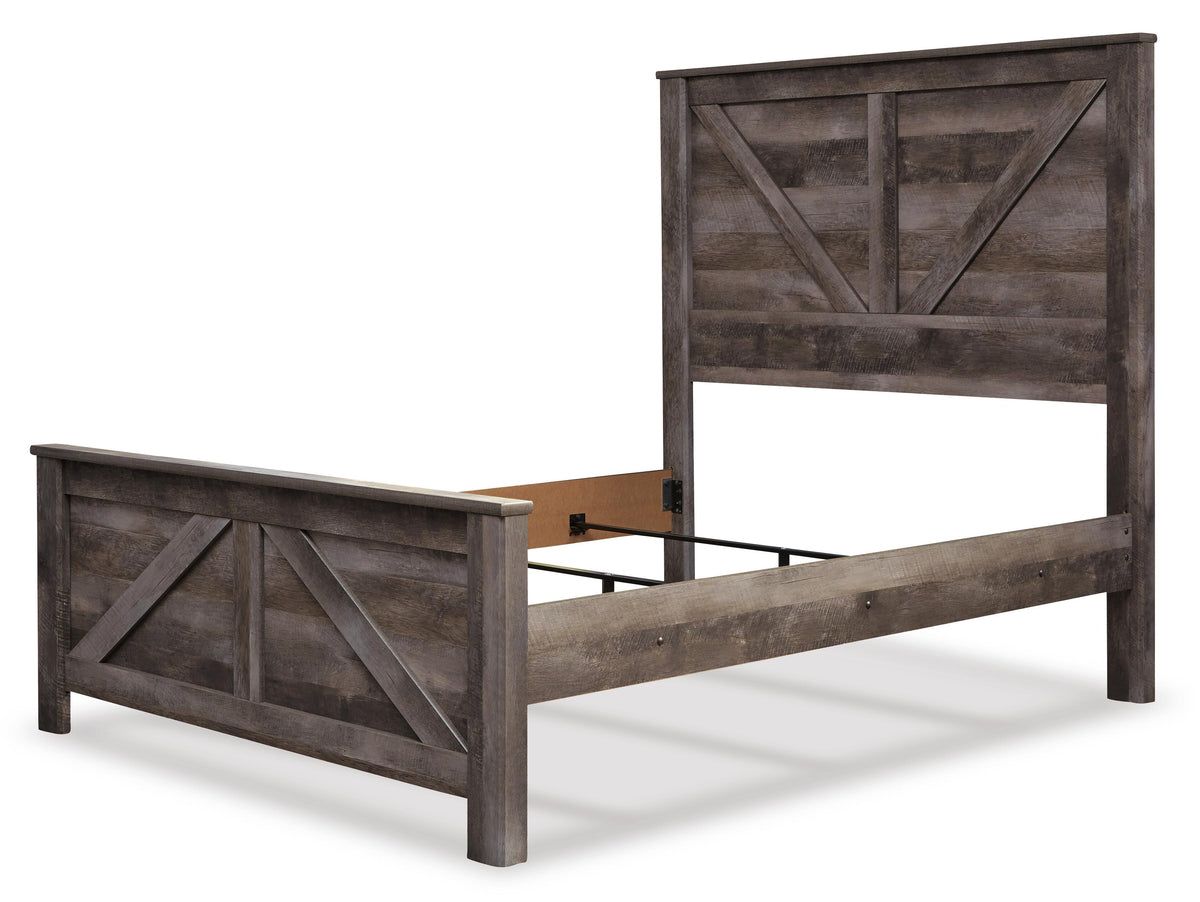 Wynnlow Crossbuck Panel Bed - Gray  (B440-SI) - Image 4