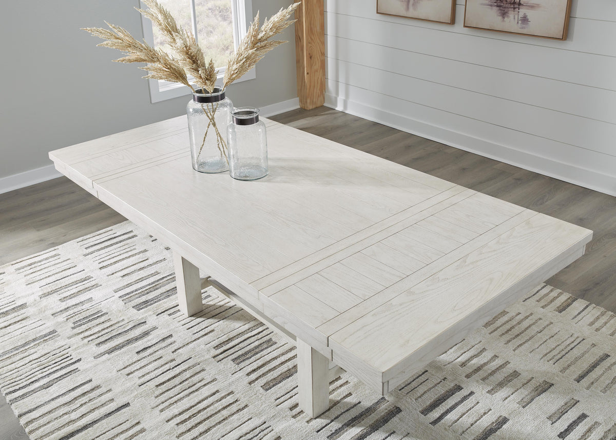 Robbinsdale Dining Table, 4 Chairs and Bench (D642-SI) - Image 20