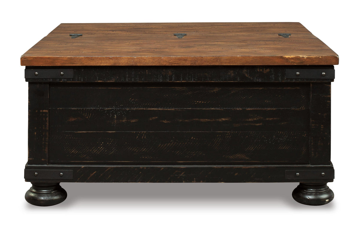 Valebeck Coffee Table with Lift Top - Black/Brown  (T468-SI) - Image 5