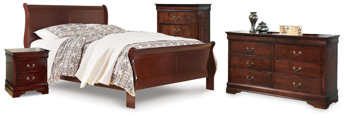 Alisdair Sleigh Bed, Dresser, Chest and Nightstand (B376-SI)
