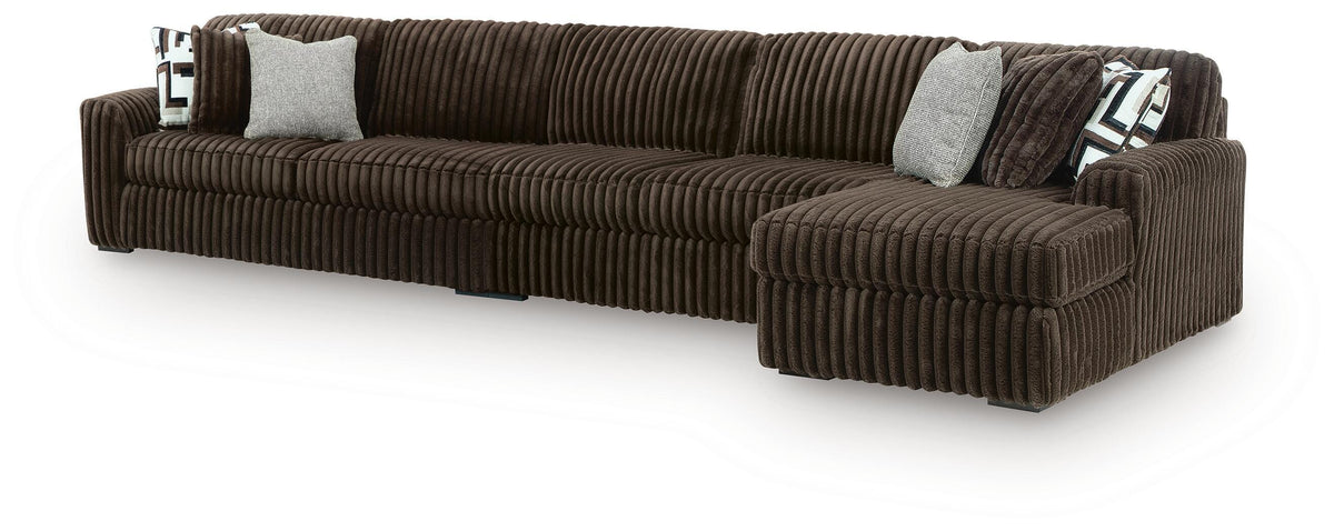 Midnight-Madness 3-Piece Sectional with Chaise (98104-SI)