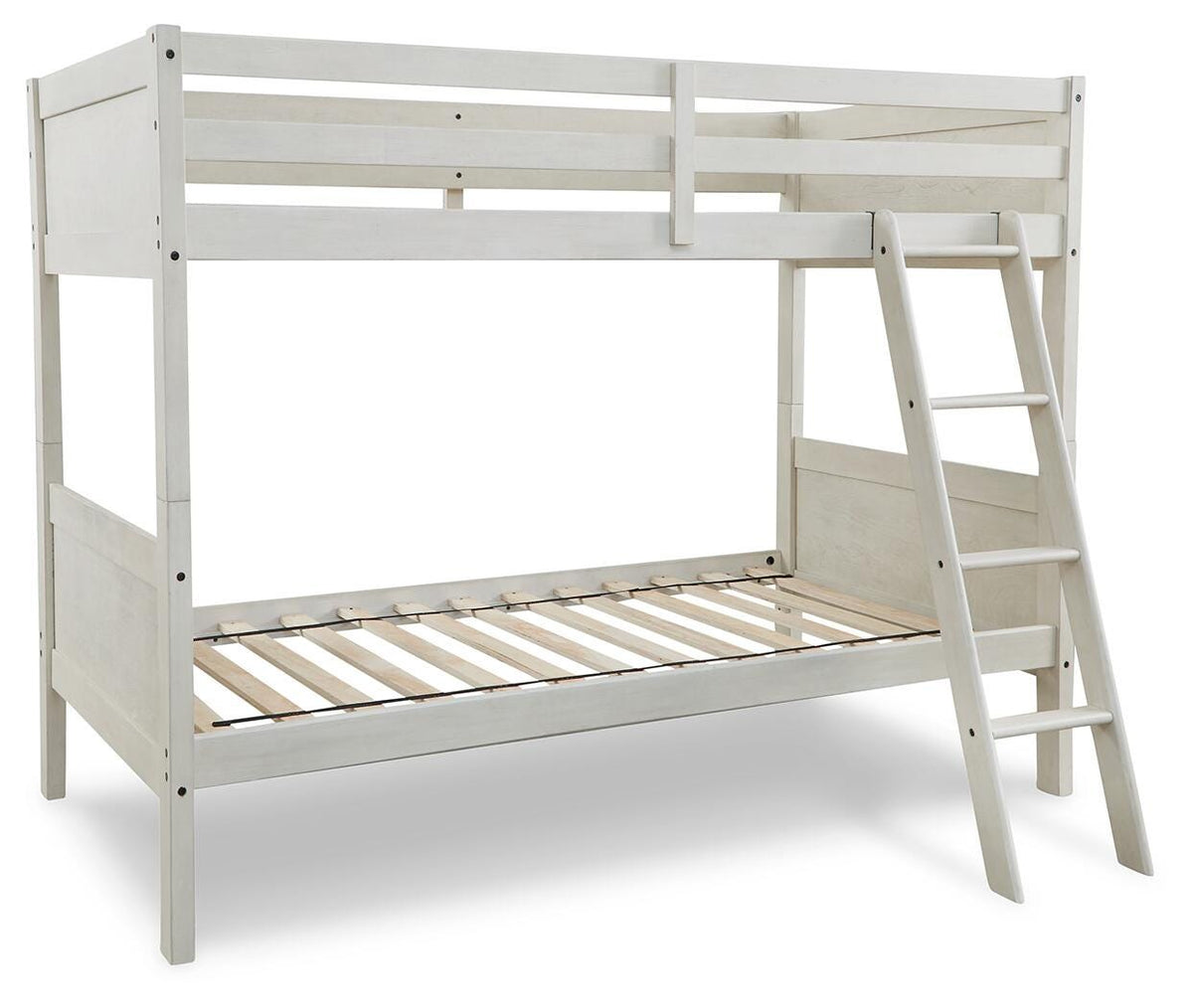 Robbinsdale Bunk Bed and Mattresses - Antique White  (B742-SI) - Image 6