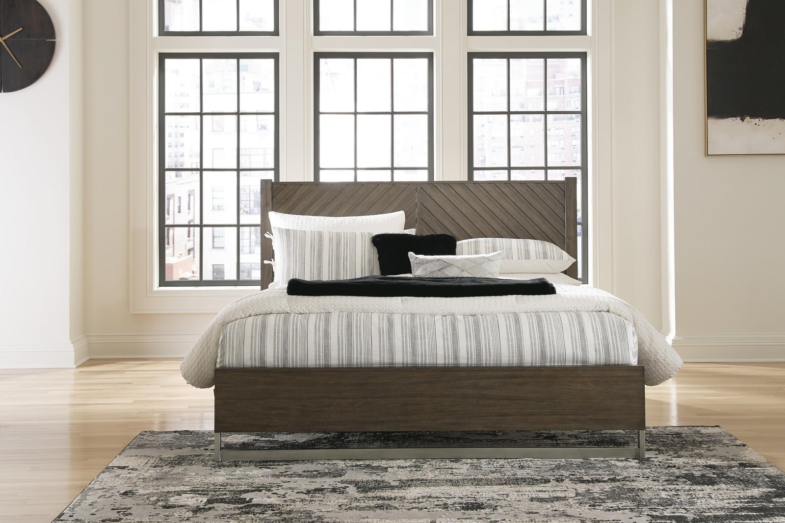 Arkenton Panel Bed - Grayish Brown  (B786-SI) - Image 5
