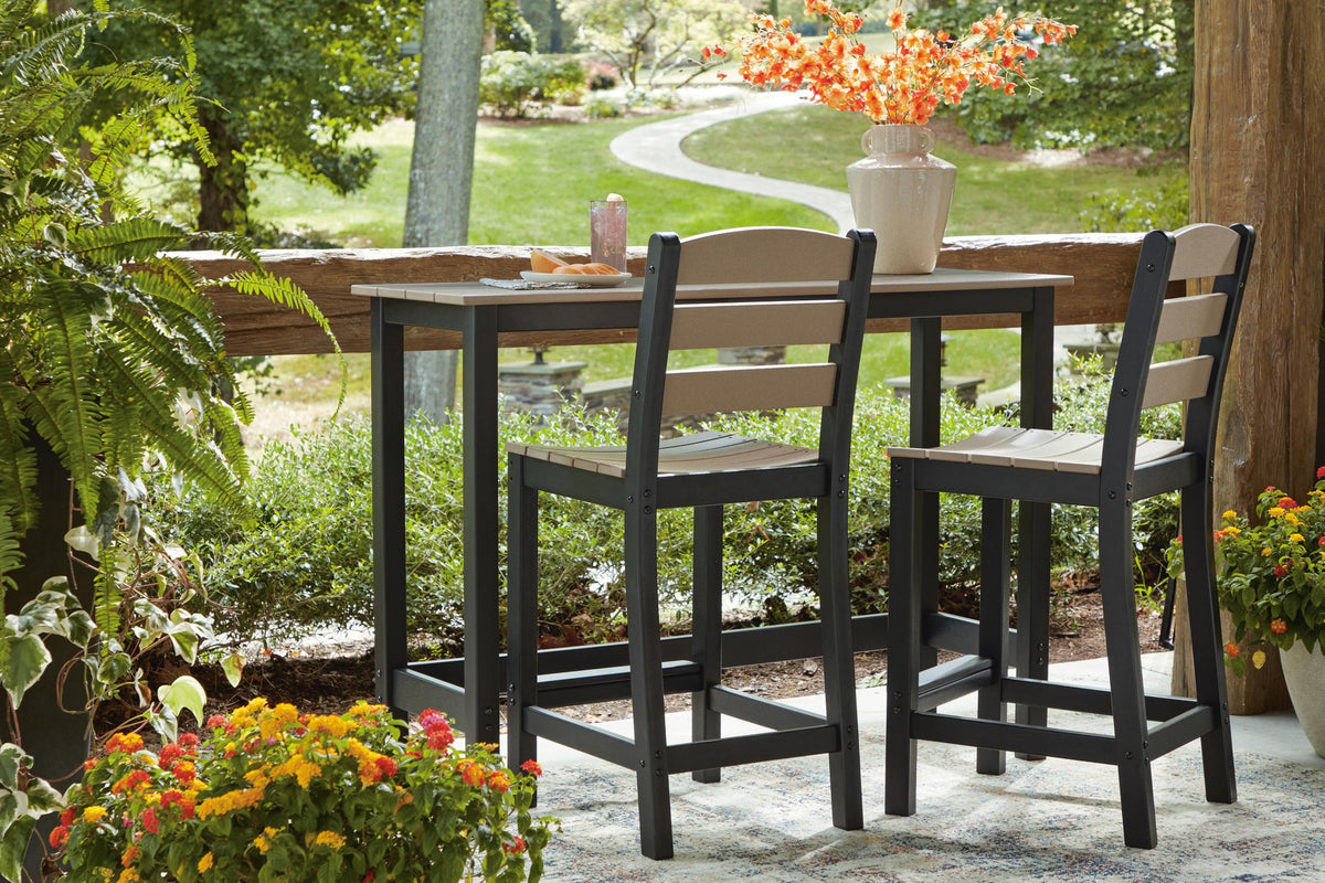 Shoreline Beach Outdoor Counter Table and 2 Barstools (PCP221-SI) - Image 9