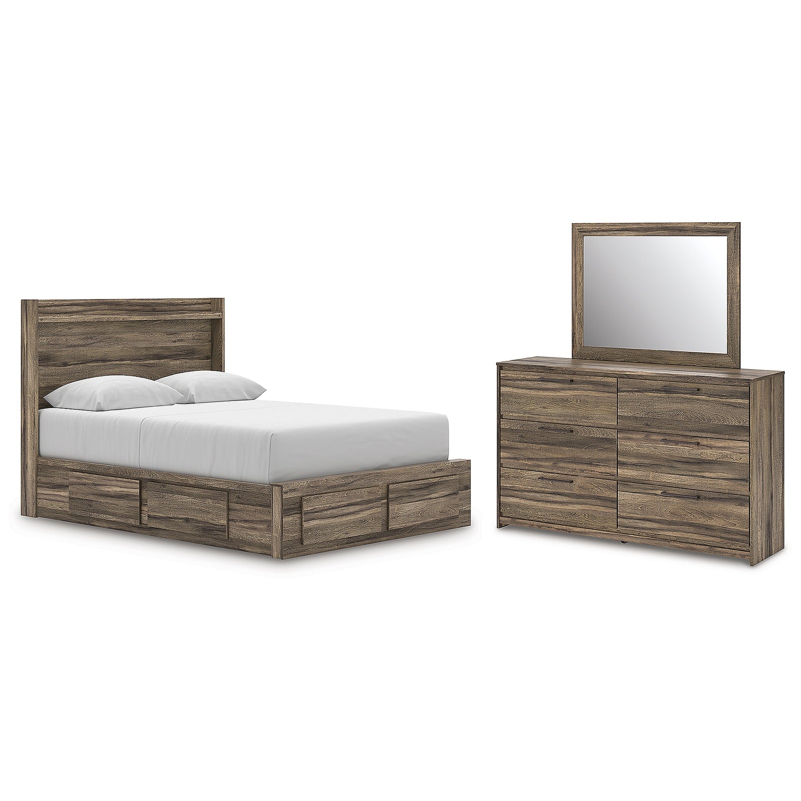Elbrim Queen Panel Storage Bed, Dresser and Mirror (PCB2005-SI) - Image 2