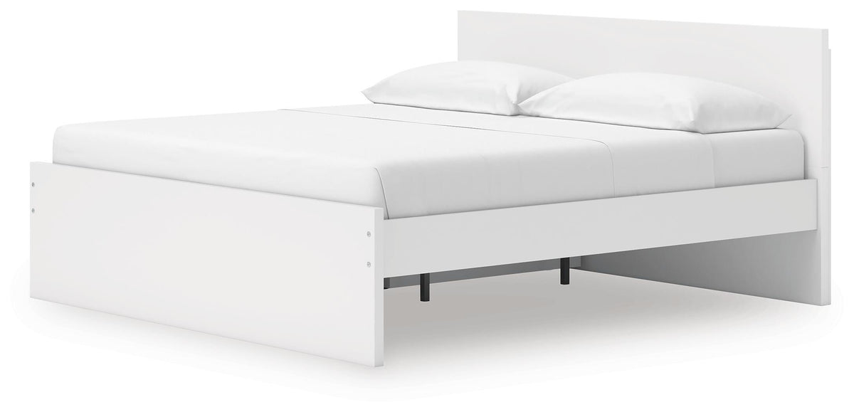 Onita Panel Platform Bed with Storage - White  (EB9630-SI) - Image 5