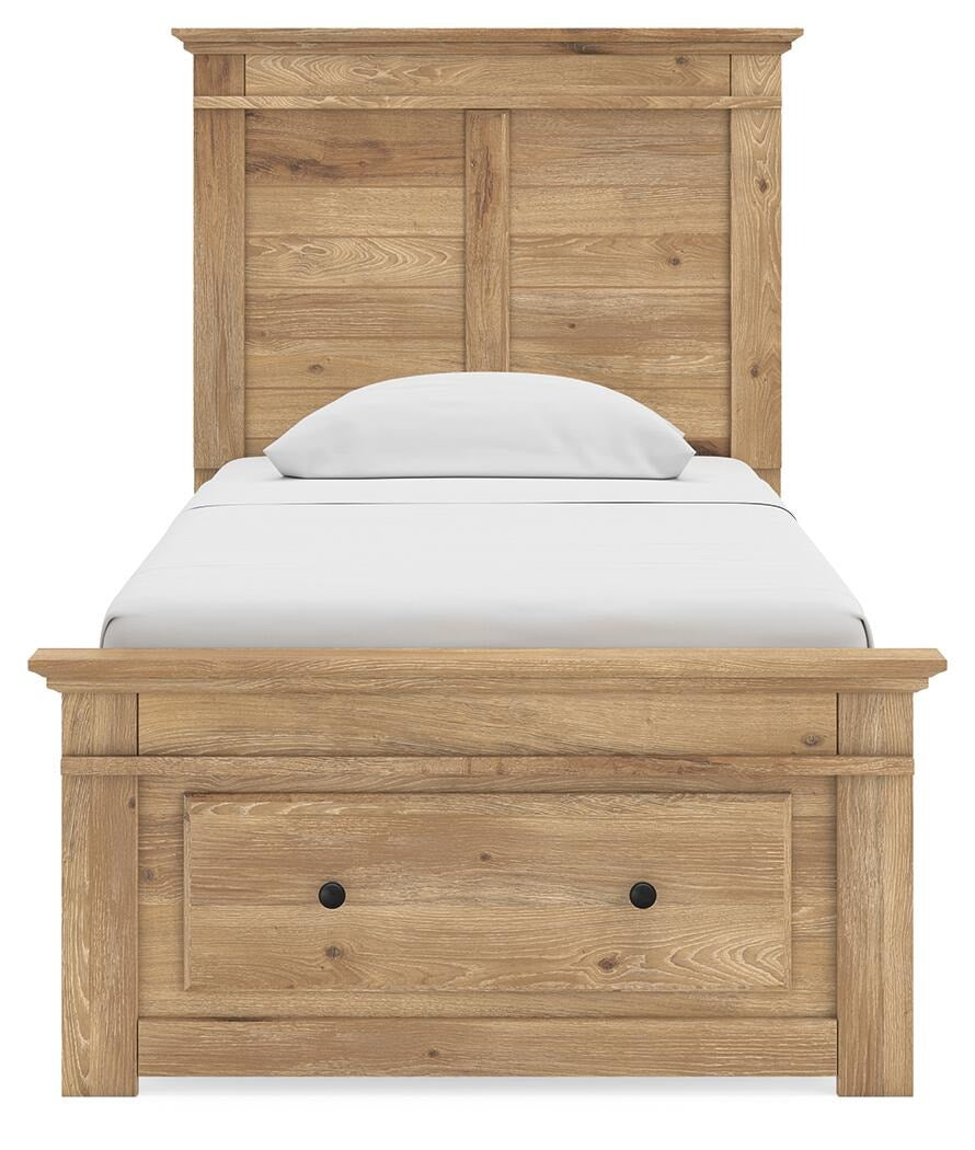 Makidern Twin Panel Storage Bed, Dresser and Mirror (PCB1170-SI) - Image 9