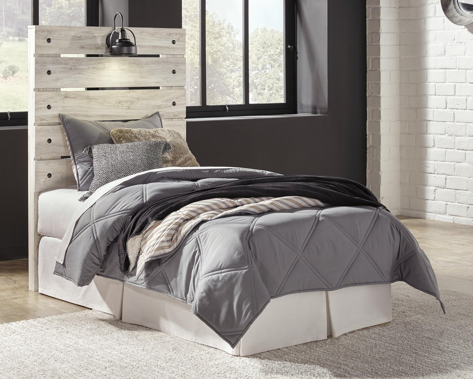 Cambeck Panel Headboard - Whitewash  (B192-SI) - Image 7