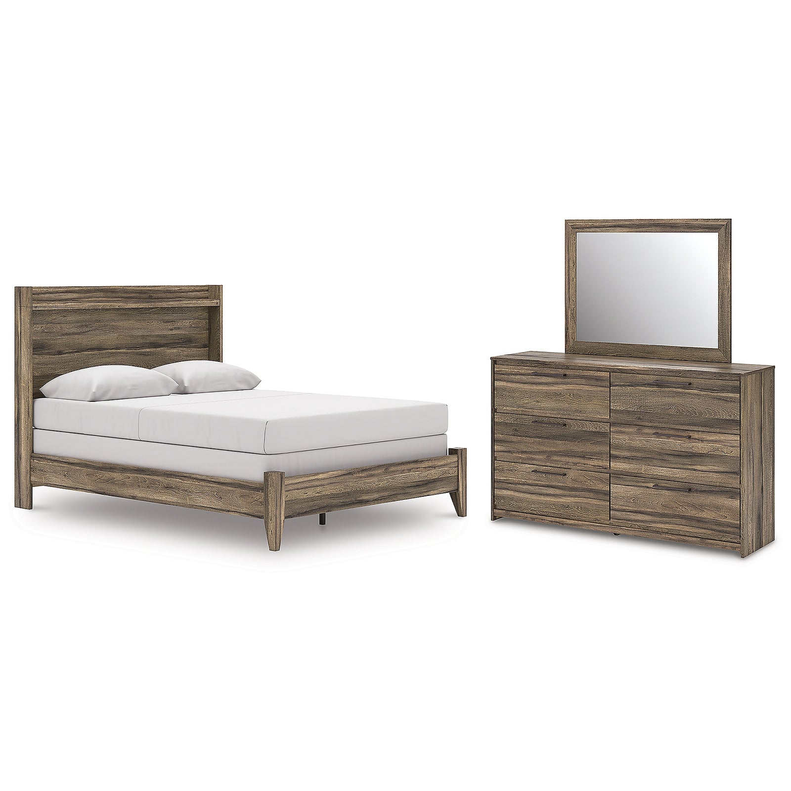 Elbrim Queen Panel Bed, Dresser and Mirror (PCB2005-SI)