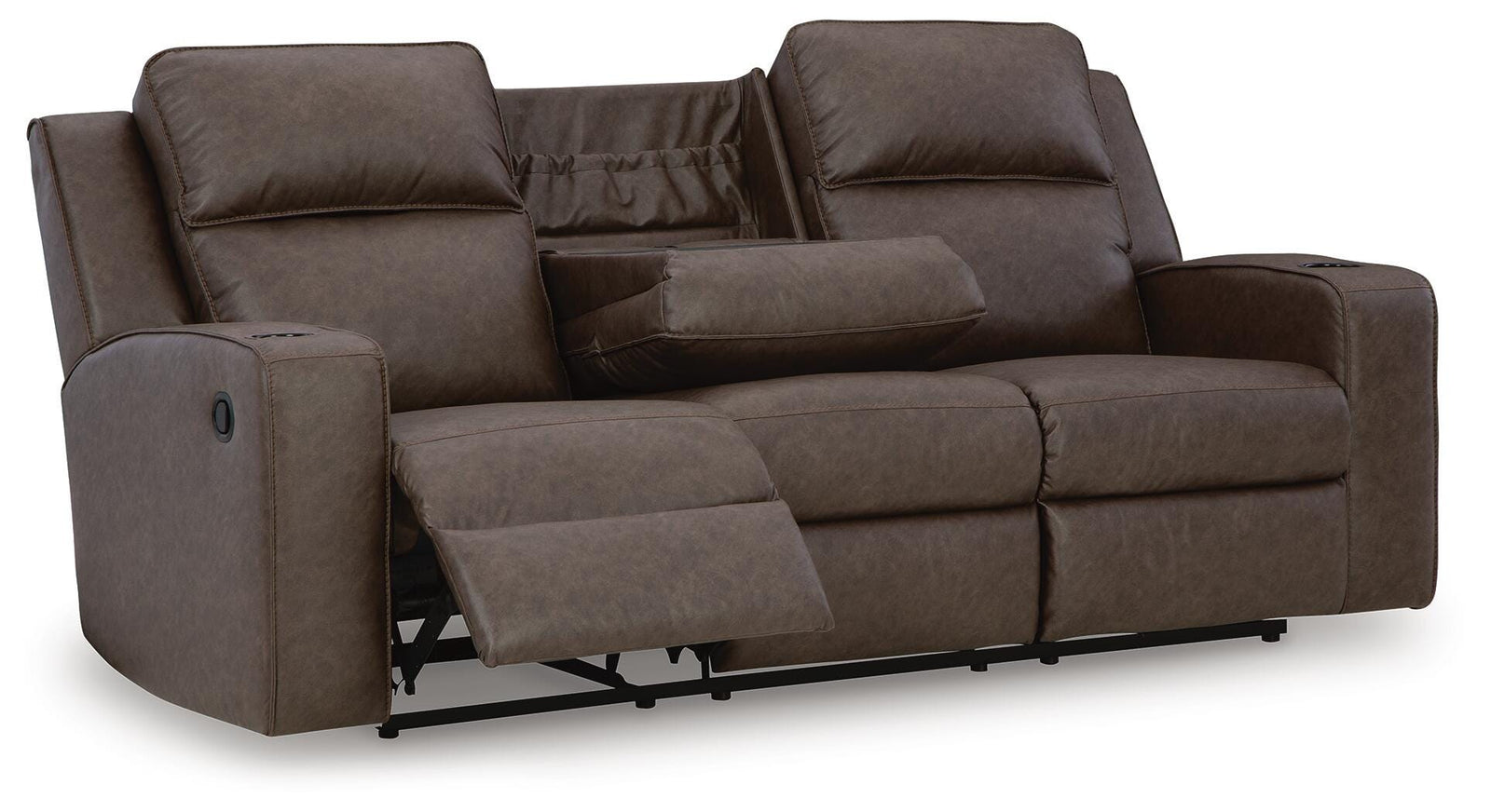 Lavenhorne Reclining Sofa with Drop Down Table (63306-SI) - Image 3