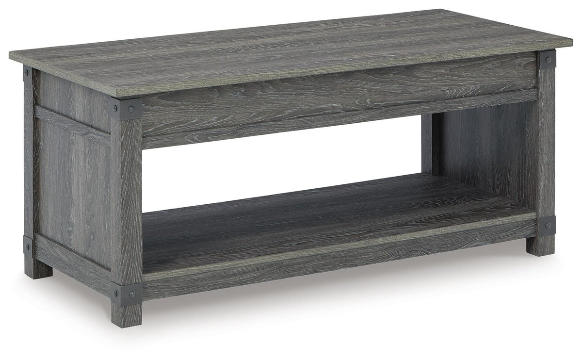 Freedan Lift-top Coffee Table, 2 End Tables and Console - Grayish Brown  (T175-SI) - Image 3