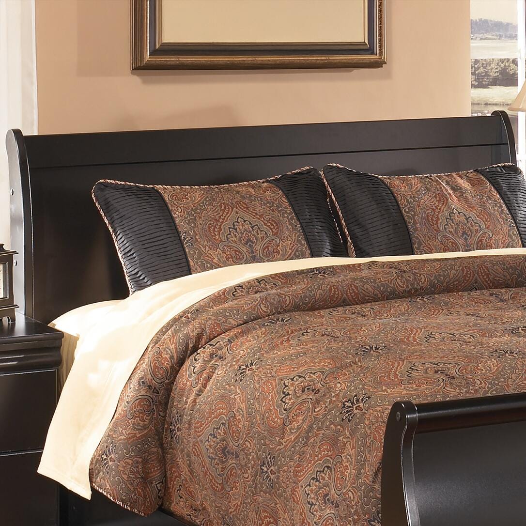 Huey Vineyard Sleigh Headboard (Youth) - Black  (B128-SI) - Image 3