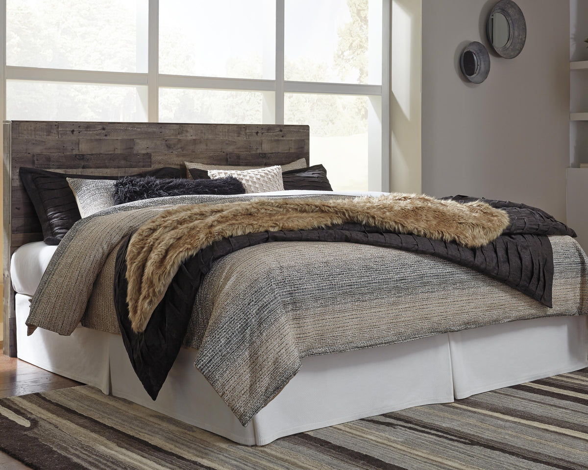 Derekson Panel Headboard, Dresser, Mirror and Nightstand - Multi Gray  (B200-SI) - Image 7