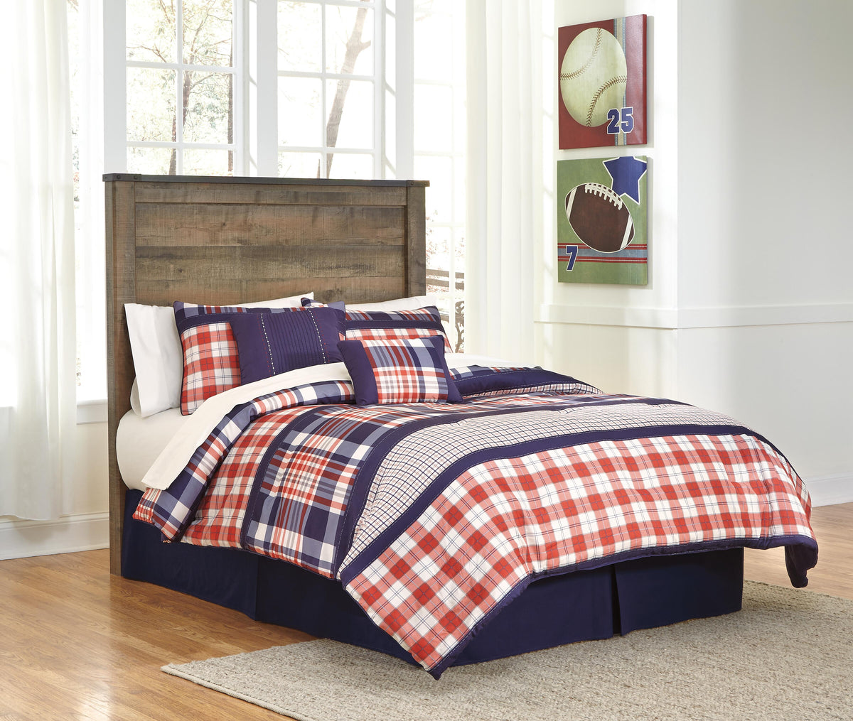 Trinell Panel Headboard - Brown  (B446-SI) - Image 9