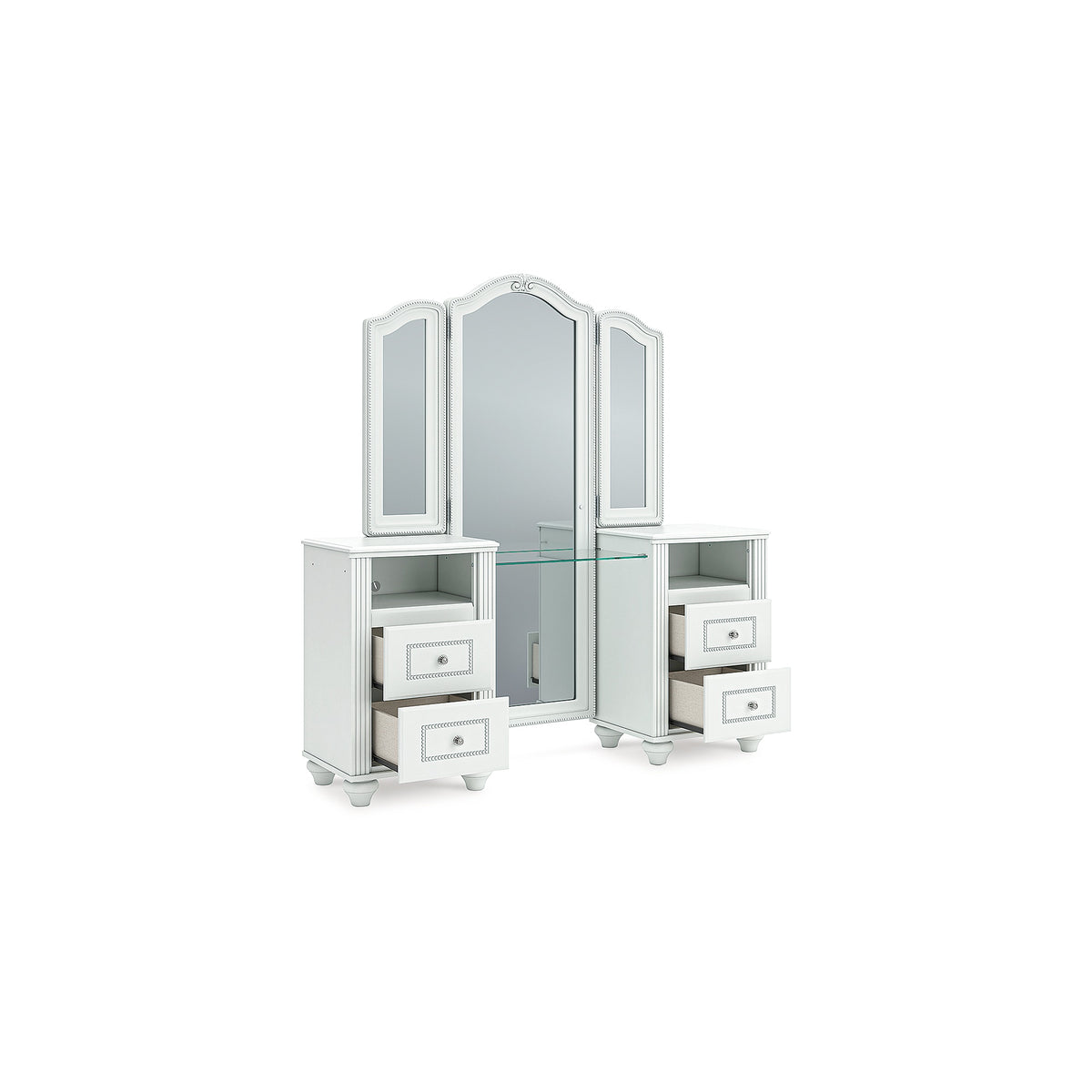 Kozlani Vanity, Mirror and Stool (PCB1819-SI) - Image 9