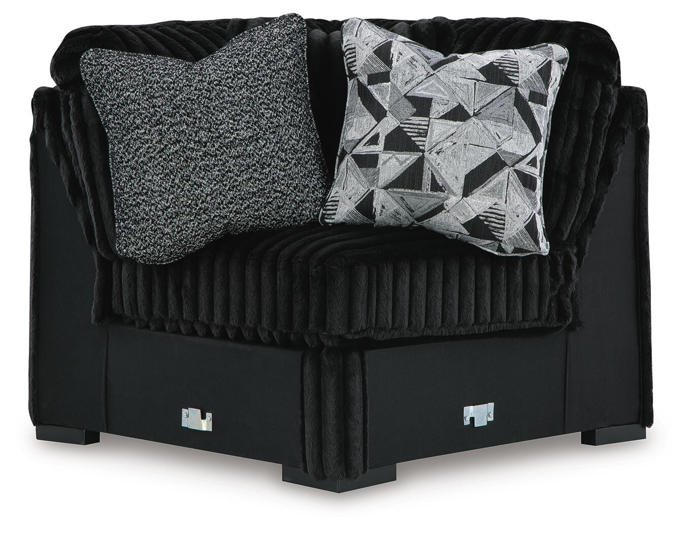 Midnight-Madness 4-Piece Sectional and Oversized Chaise (98103-SI) - Image 11