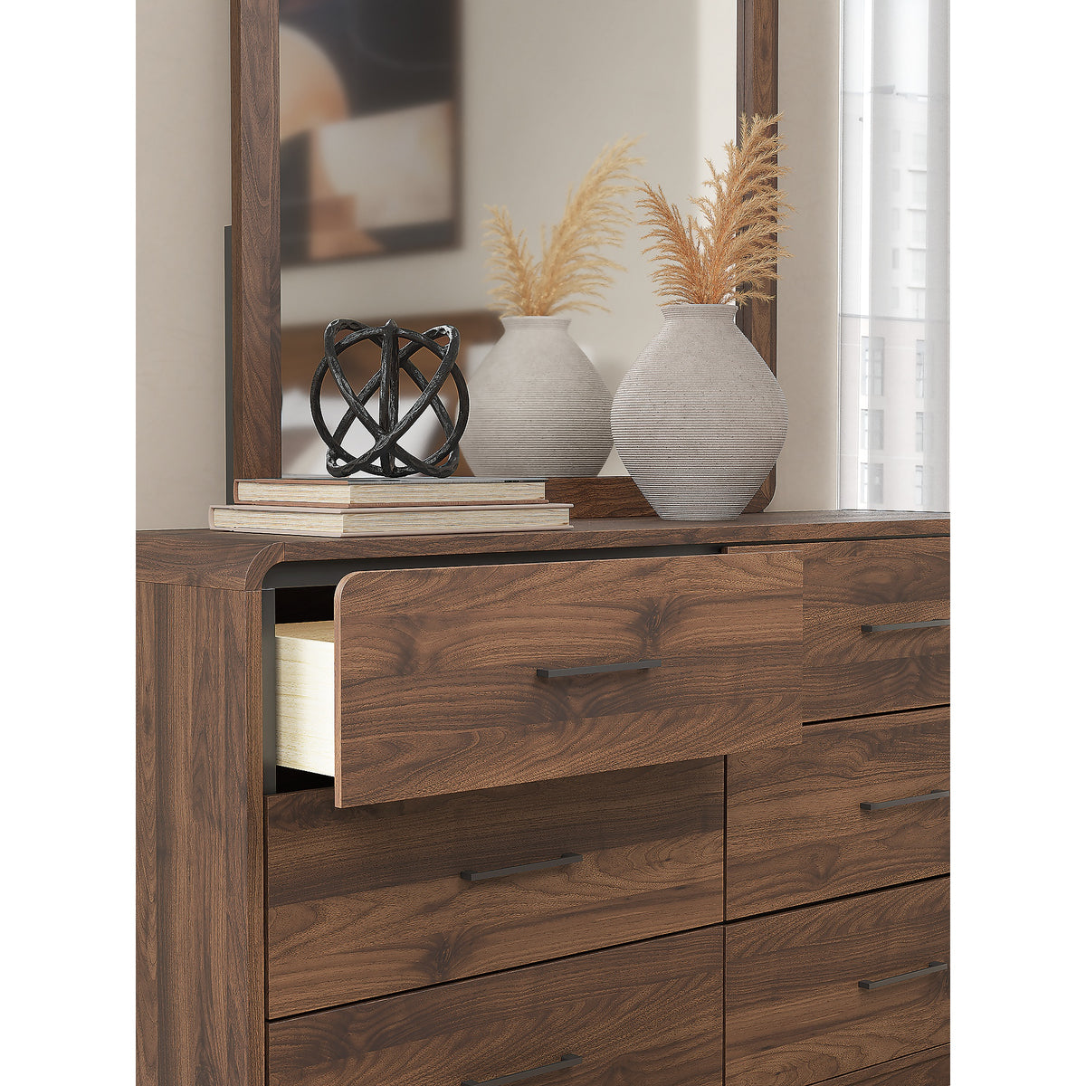 Fortlorn King Panel Bed, Dresser and Nightstand (PCB386-SI) - Image 29