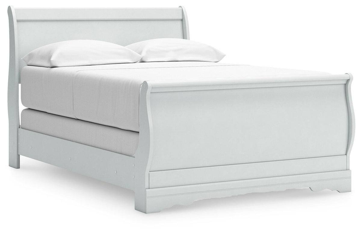 Anarasia Sleigh Bed (Youth) - White  (B129-SI)