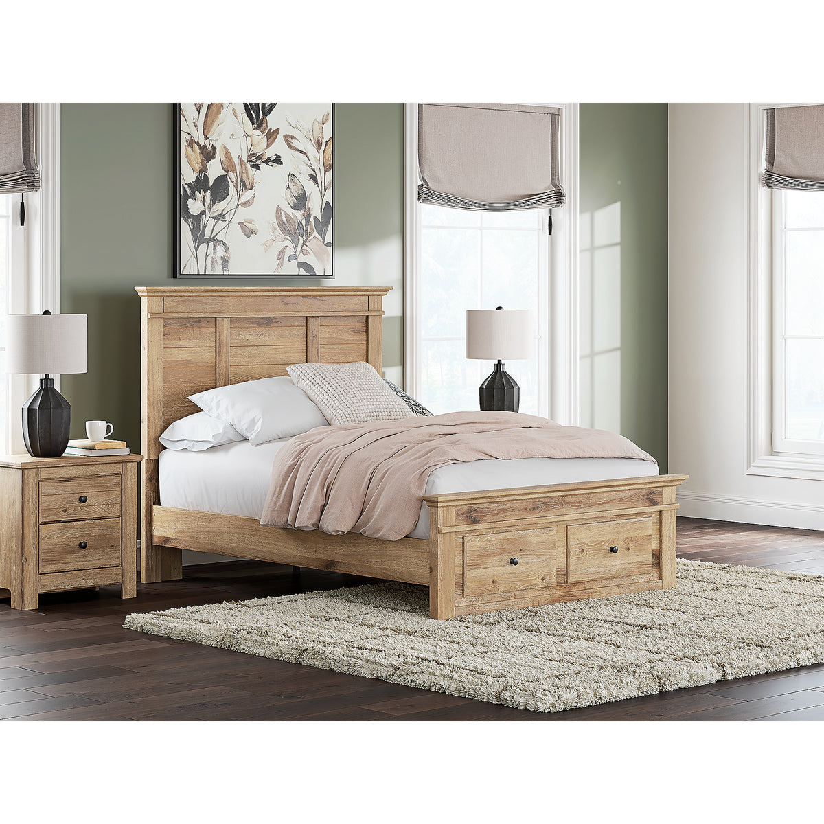 Makidern Full Panel Storage Bed, Dresser and Mirror (PCB1170-SI) - Image 19