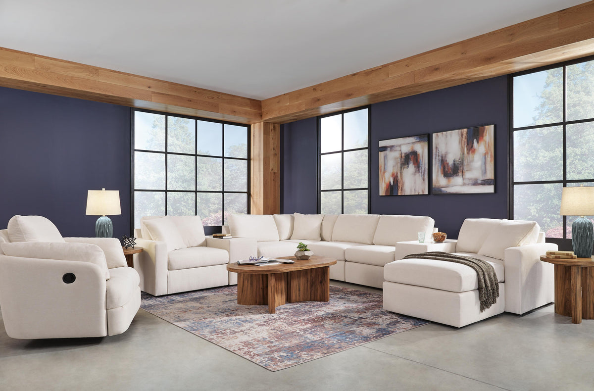 Modmax 6-Piece Sectional and Swivel Glider Recliner (92103-SI) - Image 26