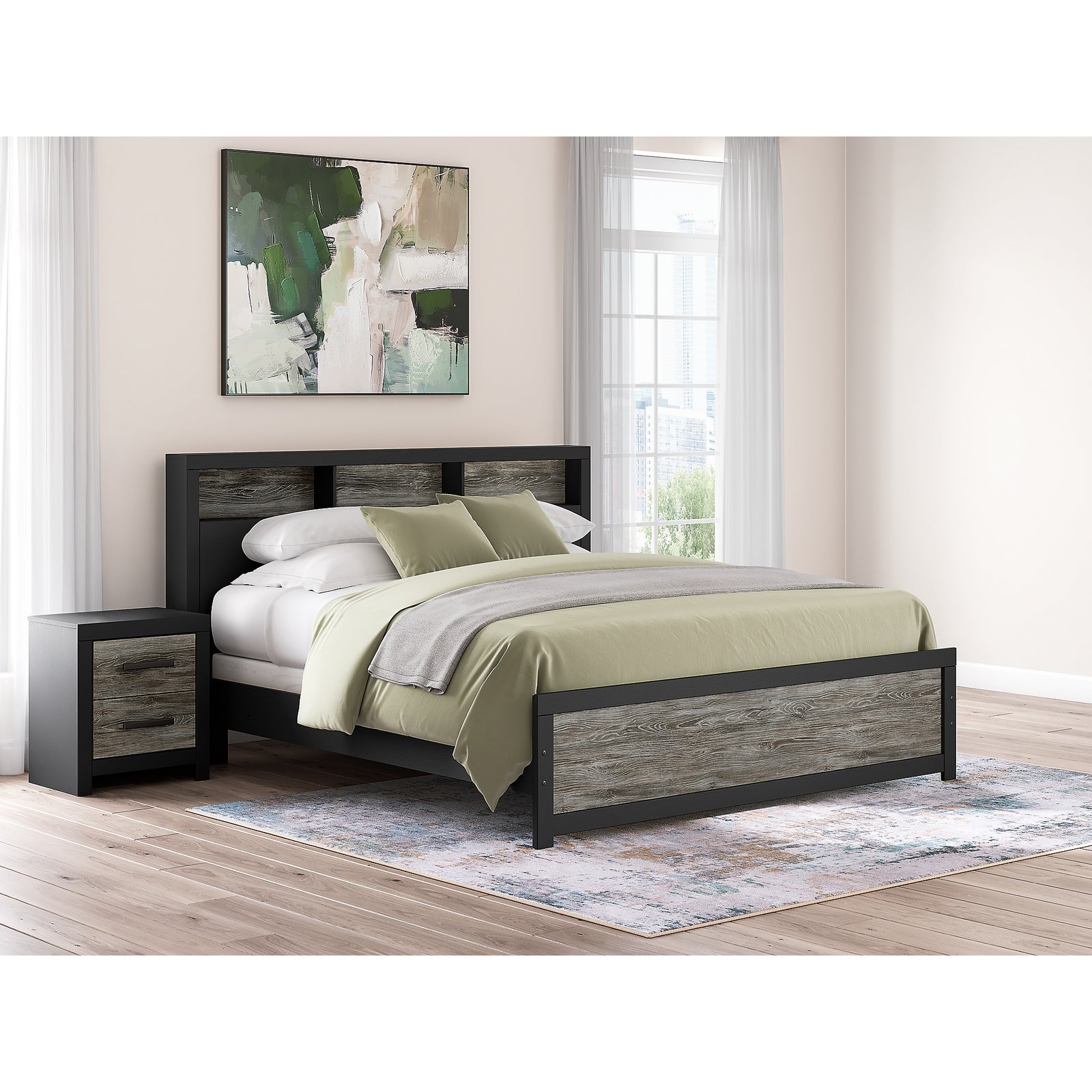 Broachmyn King Bookcase Panel Bed (PCB1118-SI) - Image 8