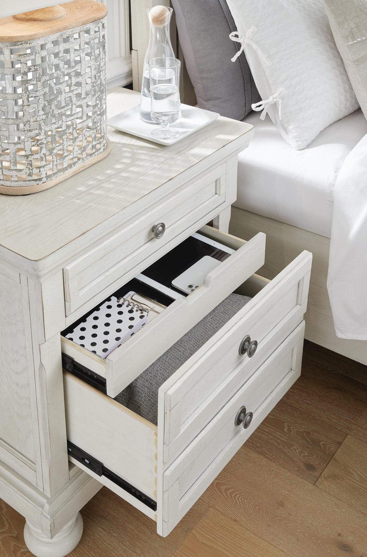 Robbinsdale Nightstand - Antique White  (B742-SI) - Image 10