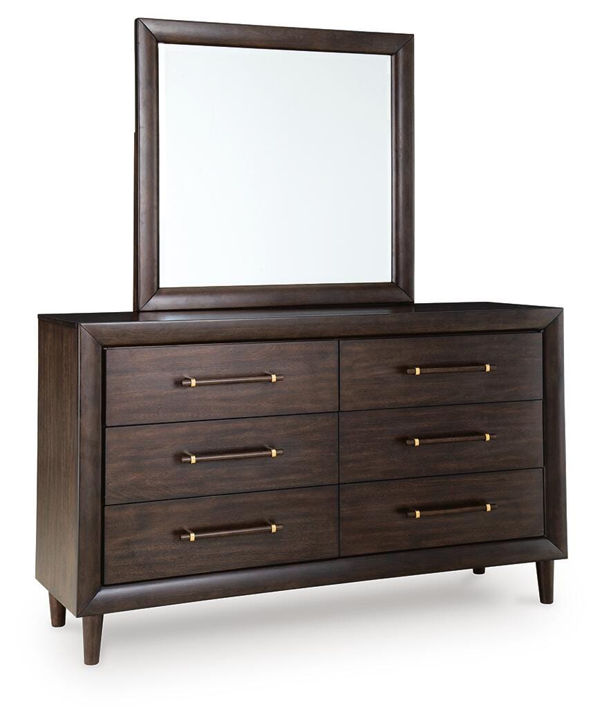 Dantenton Panel Bed, Dresser and Mirror (B611-SI) - Image 7