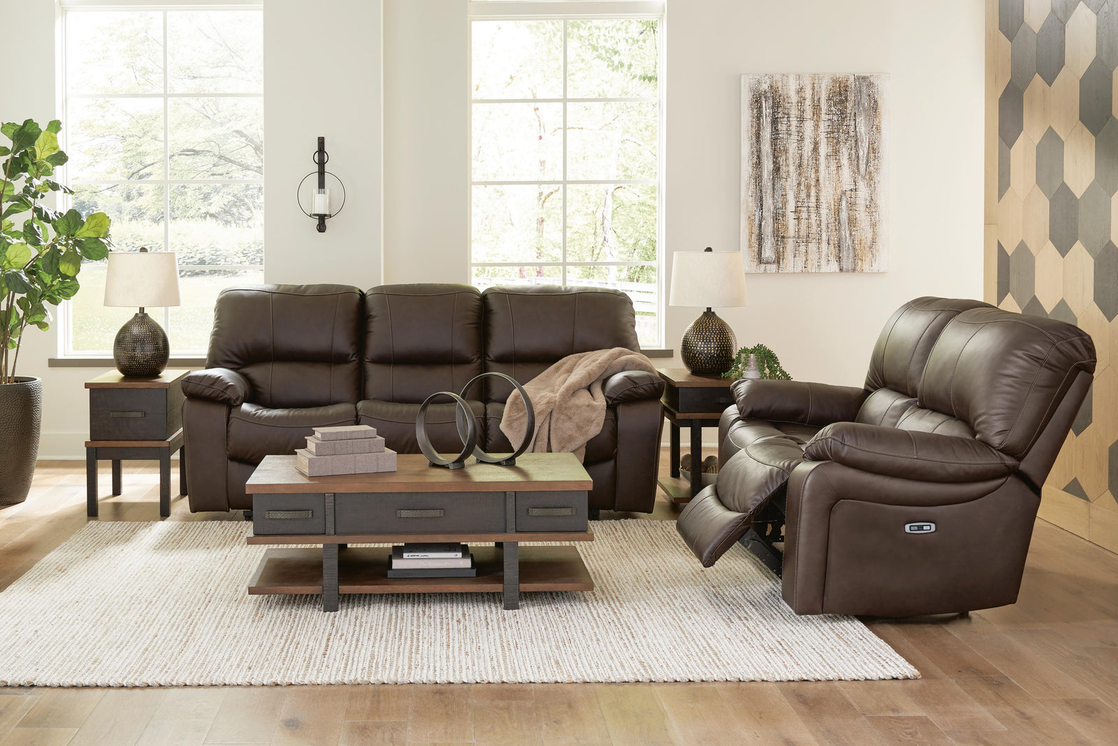 Leesworth Power Reclining Sofa and Loveseat (U43808-SI) - Image 8