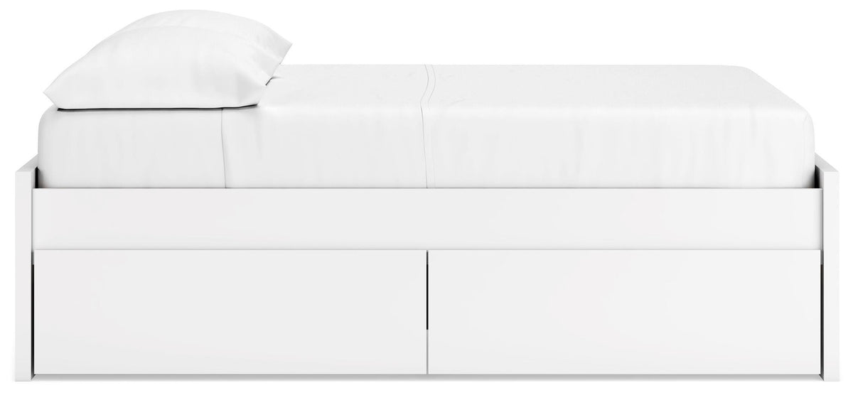 Onita Platform Bed with 1 Side Storage (Youth) - White  (EB9630-SI) - Image 8