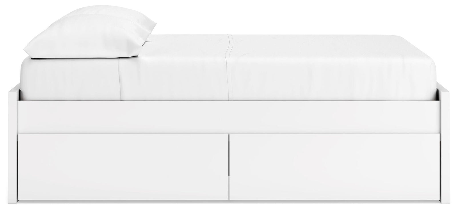 Onita Platform Bed with 1 Side Storage (Youth) - White  (EB9630-SI) - Image 8