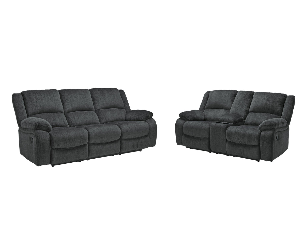 Draycoll Reclining Sofa and Loveseat (76504-SI)